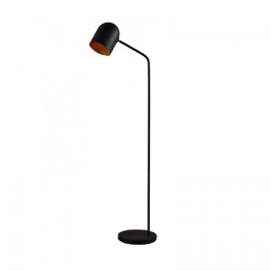 Lampadar Morik, metal, negru/auriu, 10 x 140 cm