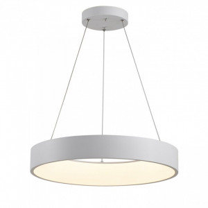 Lustra tip pendul LED Cameron I policarbonat / fier, alb, 1 bec, diametru 45 cm, 230 V