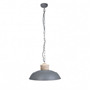 Lustra tip pendul Mexlite III otel/lemn, 1 bec, gri, diametru 50 cm, 230 V