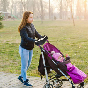 Manusi pentru carucior KEELYY®, tesatura oxford/bumbac, negru,alb