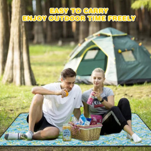 Patura pentru picnic Pomarks, PVC/tesatura Oxford, multicolor, 150 x 200 cm