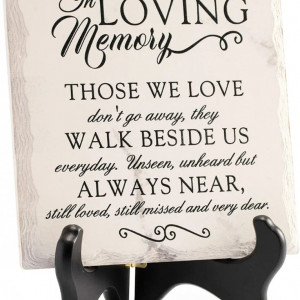 Placa memoriala cu suport LukieJac, marmura, alb/negru, 19 X 14,9 cm