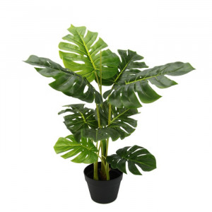 Planta artificiala Philodendron, plastic, verde, 70 x 34 x 34 cm