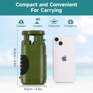 Pompa pentru filtrarea apei OFFOF, ABS, verde/negru, 16,5 x 8,5 cm