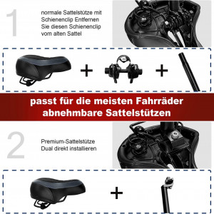 Sa de bicicleta ergonomica CRAZYLYNX, negru, spuma/piele PU