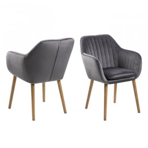 Scaun Fuente, tapitat, antracit, 83 x 57 x 61 cm