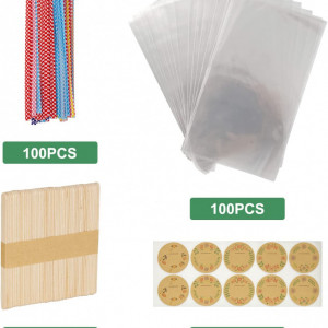 Set creare inghetata TORCUYY, 400 piese (pungi, bete, inele, autocolante)