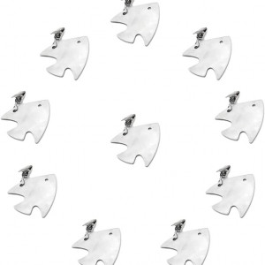 Set de 10 clipsuri pentru fata de masa Sinzau, otel inoxidabil, argintiu, 6 x 6,2 cm