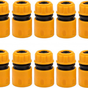 Set de 10 conectori pentru furtun YUNSTK, plastic, negru/portocaliu, 5,5 x 3,5 cm