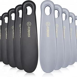 Set de 10 incaltatoare pentru pantofi Zomake, plastic, gri/negru, 18,5 x 3,5 x 4,5 cm
