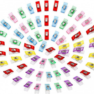 Set de 100 clipsuri pentru bricolaj Anpro, ABS, multicolor, 2.7 x 1 x 1.5 cm