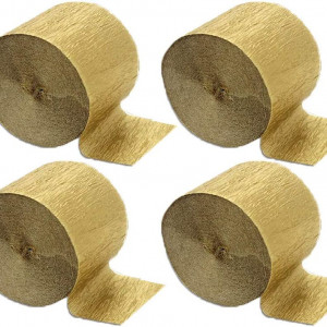 Set de 12 ghirlande ZYOOO, hartie, auriu, 4,5 cm x 25 m