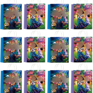 Set de 12 pungi pentru cadouri Nesloonp, hartie, multicolor, 15 x 8.5 x 22 cm