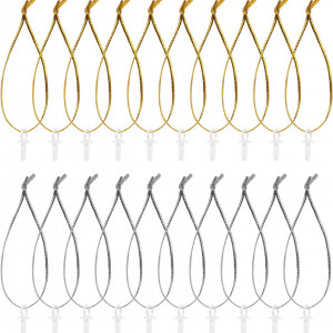 Set de 120 agatatori pentru oua de Paste Naler, auriu/argintiu, plastic, 7,5 cm
