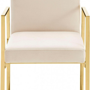 Set de 2 fotolii Kiarwei, crem/auriu, 53 x 60,4 x 88,5 cm