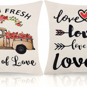 Set de 2 huse pentru perna TSLBW, panza, multicolor, 45 x 45 cm