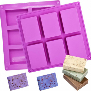 Set de 2 matrite de sapun SIMUR, silicon, violet, 23 x 21,3 cm