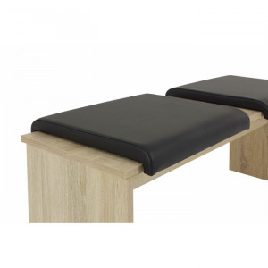 Set de 2 perne pentru banca Loftin, negre, 35 x 35 cm