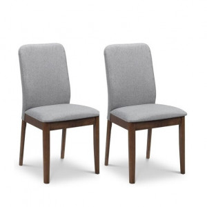 Set de 2 scaune tapitate Union, gri, 89 x 48 x 50 cm