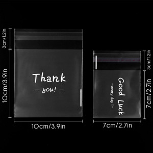 Set de 200 pungi pentru biscuiti/bomboane NEBURORA, plastic, transparent, 7 x 7 cm / 10 x 10 cm