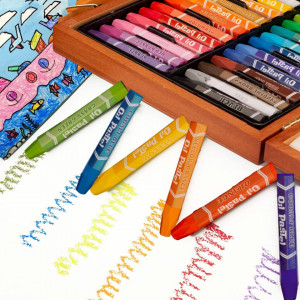 Set de 24 culori cerate KINSPORY, multicolor, 18 x 18 x 4 cm