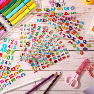 Set de 25 coli cu autocolante pentru copii Wbeng, multicolor, spuma, 500 piese
