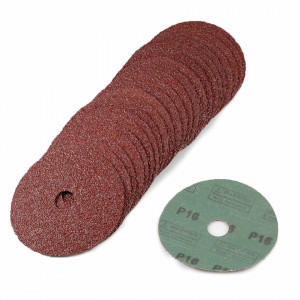 Set de 25 discuri abrazive cu gaura centrala SPEEDWOX, oxid de aluminiu, rosu, 16, 12,5 x 5,8 cm