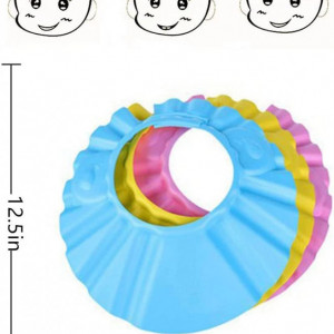 Set de 3 capace de protectie pentru dus la copii HELOVGE, EVA, roz, galben, albastru, 40-52 cm