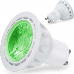 Set de 4 becuri REYLAX, LED, GU10, metal/plastic, verde, 6W