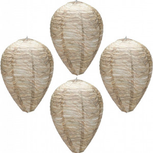 Set de 4 capcane pentru viespi GLAITC, hartie, natur, 22 x 28 cm
