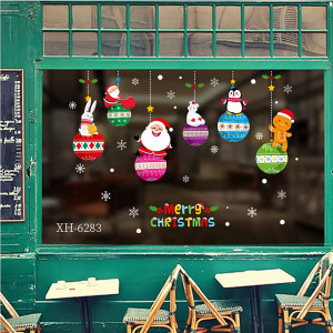 Set de 4 foi cu stickere decorative pentru fereastra ETUKOAN, PVC, multicolor, 45 x 60 cm