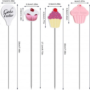 Set de 4 testere de tort SUWYNJ, otel inoxidabil, multicolor, 17-19 cm