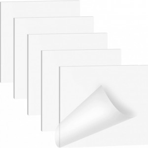 Set de 500 foi adezive pentru notite Kaishengyuan, PET, transparent, 75 x 75 mm