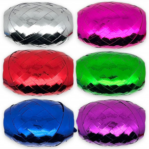 Set de 6 panglici pentru cadouri/bricolaj MIJOMA, multicolor, plastic, 10 m x 5 mm