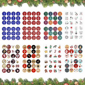 Set de 8 foi cu autocolante pentru calendar de advent Madala, hartie, multicolor, 31 x 20 cm