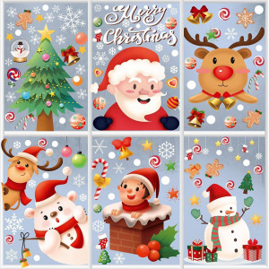 Set de 9 coli cu autocolante de Craciun ZETIYm multicolor, PVC, 30 X 25 cm