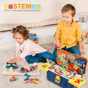 Set de constructie pentru copii Jigsaw, 246 piese, plastic, multicolor