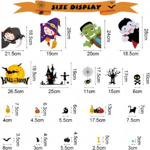 Set de stickere pentru fereastra Tuopuda, PVC, multicolor