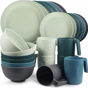 Set de vesela Greentainer, plastic, multicolor, 24 piese