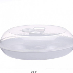 Set forma pentru oua cu capac OUKEYI, plastic, alb/transparent, 26,4 x 6,3 cm
