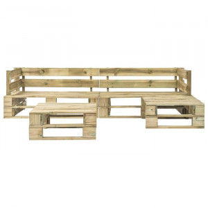 Set lounge, 1 canapea si 1 masa, lemn masiv, bej