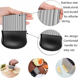 Set taietor/zdrobitor de cartofi YingCaiXu, otel inoxidabil, argintiu/negru