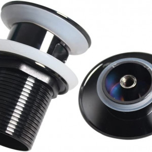 Supapa de scurgere pentru chiuveta, metal, negru/alb, 9,2 cm