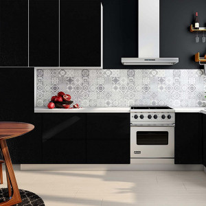 Tapet AWNIC, vinil, negru, 40 x 300 cm