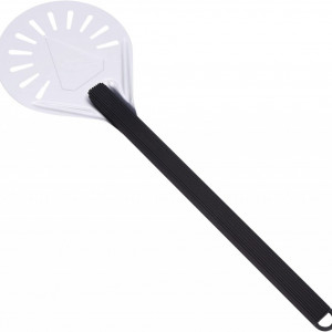 Ustensila pentru Pizza Coairrwy argintiu/negru, aliaj de aluminu, 18 x 55 cm