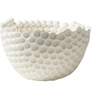 Vas decorativ Nora, alb, 36 x 23 cm