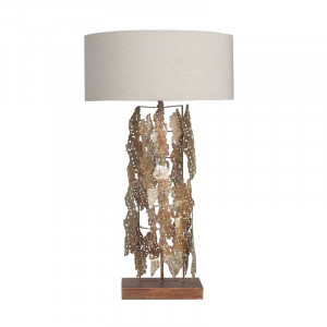 Veioza Travers, gri/auriu, 87 x 49 x 49 cm, 60 W