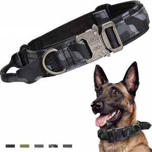 Zgarda pentru caine Amai Keto, nailon, gri camuflaj, marimea L