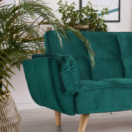 canapea extensibila verde smarald 213x81x772 cm