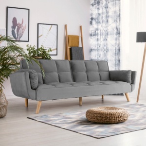 canapea extensibila gri deschis 213x81x772 cm